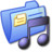 Folder Blue Music 3 Icon